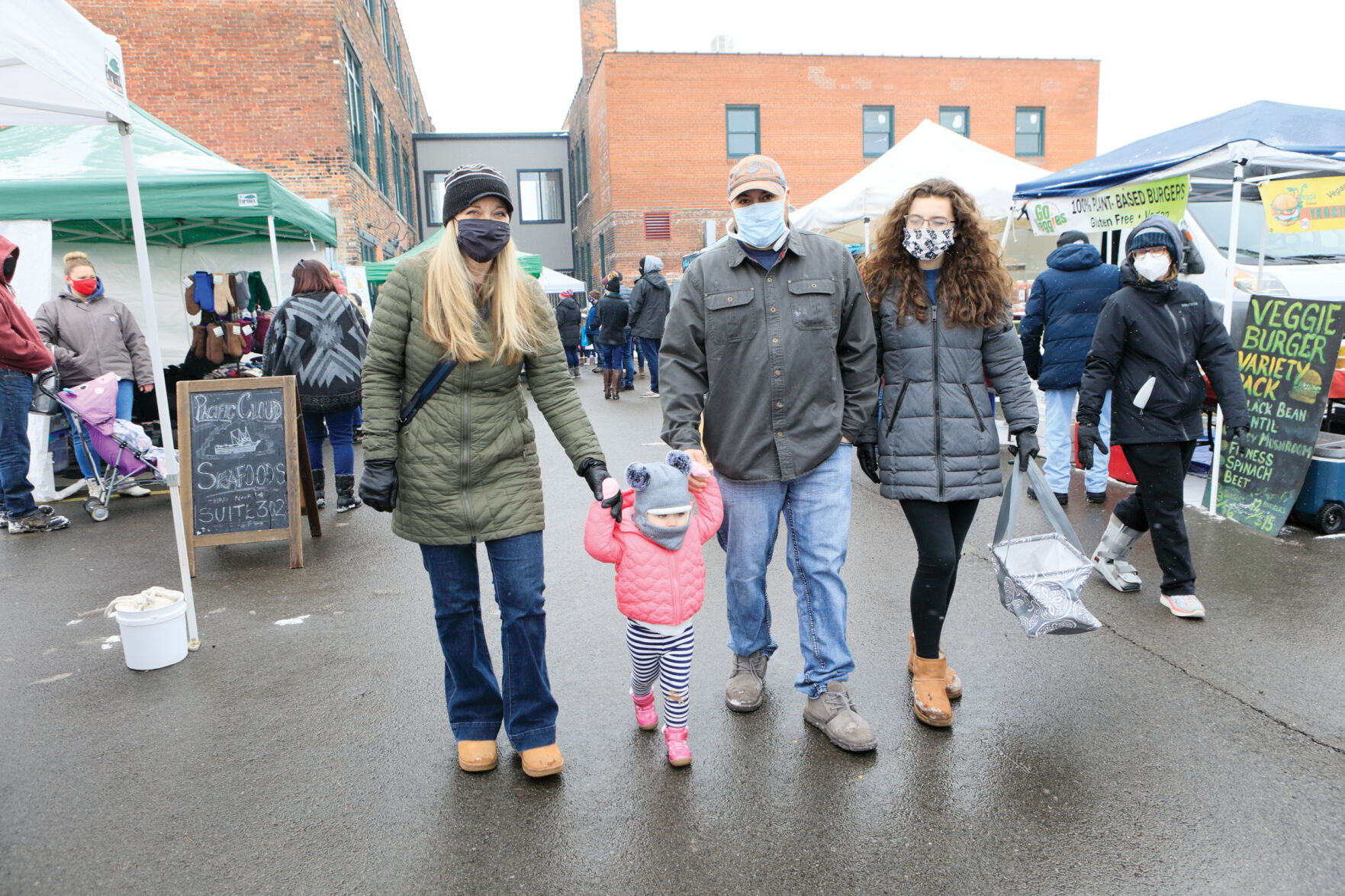 Shoppers at the Chandler Street Market